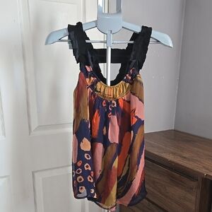 100% Silk Multicolor Women's Top